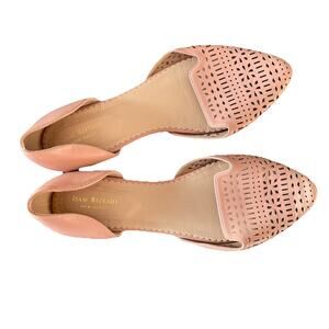 Isaac Mizrahi Shoes Flats Womens Sz 10 Baby Pink Pointed Toe Laser Cut Pattern